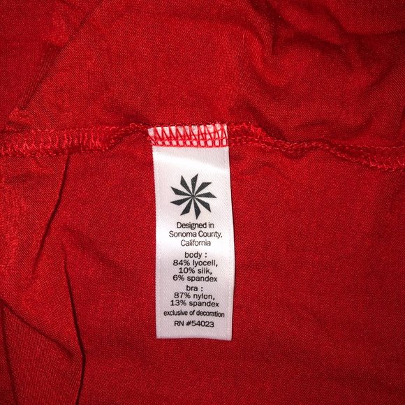 Athleta Maxi Dress with Shelf Bra - Red Size M - Picture 6 of 6